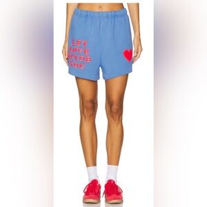 NEW The Mayfair Group | Let Love Guide You Sweatshort in Blue Sz S/M‎